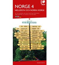 Straßenkarten Skandinavien Norstedts Easy Map Norwegen 4 - Norwegen Nord-Mitte 1:415.000 Norstedts