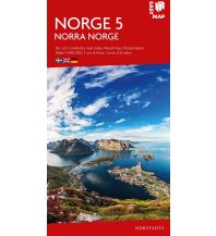 Straßenkarten Skandinavien Norstedts Easy Map Norwegen 5 - Norwegen Nord 1:440.000 Norstedts