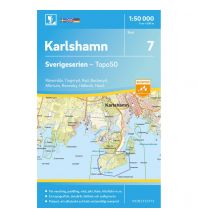 Wanderkarten Skandinavien Sverigeserien-Karte, 7 Karlshamn 1:50.000 Norstedts