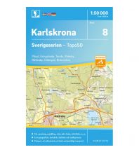 Wanderkarten Skandinavien Sverigeserien-Karte 8, Karlskrona 1:50.000 Norstedts
