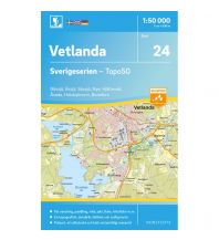 Wanderkarten Skandinavien Sverigeserien-Karte 24, Vetlanda 1:50.000 Norstedts