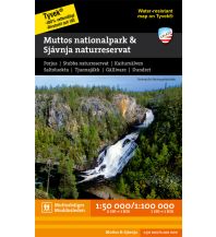 Hiking Maps Scandinavia Calazo Fjällkartan Muttos nationalpark & Sjavnja naturreservat 1:100.000 / 1:50.000 Calazo 