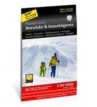 Hiking Maps Scandinavia Calazo Högalpin karta, Storulvån, Snasahögarna 1:20.000 Calazo 