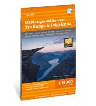 Hiking Maps Scandinavia Calazo Hiking Map Hardangervidda vest, Trolltunga & Folgefonna 1:50.000 Calazo