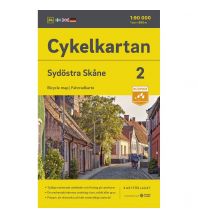 Radkarten Svenska Cykelkartan 2, Sydöstra Skåne/Südöstliches Schonen 1:90.000 Norstedts