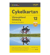 Cycling Maps Svenska Cykelkartan 12, Västergötland, Göteborg 1:90.000 Norstedts