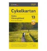 Radkarten Svenska Cykelkartan 13, Södra Västergötland 1:90.000 Norstedts