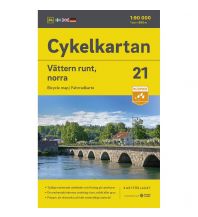 Cycling Maps Svenska Cykelkartan 21, Vättern runt, norra delen 1:90.000 Norstedts