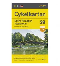 Radkarten Svenska Cykelkartan 28, Södra Roslagen/Stockholm 1:90.000 Norstedts