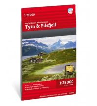 Hiking Maps Scandinavia Calazo Høyfjellskart Tyin & Filefjell 1:25.000 Calazo