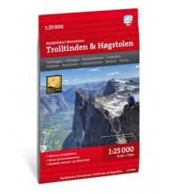 Hiking Maps Scandinavia Calazo Høyfjellskart Trolltinden & Høgstolen 1:25.000 Calazo