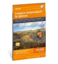 Wanderkarten Skandinavien Calazo Hiking Map Langsua Nasjonalpark & Spåtind 1:50.000 Calazo