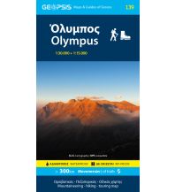 Hiking Maps Greece Mainland Geopsis-Wanderkarte 139, Olympus 1:30.000/1:15.000 Geopsis