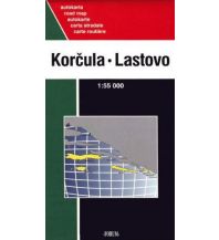 Road Maps Croatia Forum Autokarte Korčula, Lastovo, Mljet, Šipan, Lopud, Koločep 1:70.000 Forum Hrvatska
