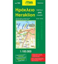 Straßenkarten Road Editions Präfekturkarte 153 - Heraklion Präfektur 1:100.000 mit Stadtplan Heraklion Orama Editions