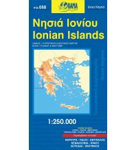Road Maps Greece Orama Regionalkarte 058, Ionische Inseln 1:250.000 Orama Editions