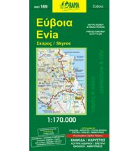 Straßenkarten Orama Regionalkarte 169 - Euböa Evia 1:170.000 (inkl Skyros) Orama Editions