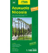 Straßenkarten Zypern Orama Zypern Road & Tourist Map 11, Nicosia/Nikosia 1:100.000 Orama Editions