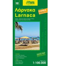 Road Maps Cyprus Orama Zypern Road & Tourist Map 12, Larnaca 1:100.000 Orama Editions