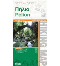 Wanderkarten Griechisches Festland Step by Step-Karte, Pílio/Pelion 1:60.000 Orama Editions