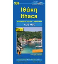 Inselkarten Ionisches Meer Road Hiking Map 308, Itháca 1:25.000 Road Editions
