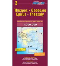 Road Maps Greece Road Edition Map 3, Epirus, Thessaly/Thessalien (inkl. Pilion) 1:200.000 Road Editions