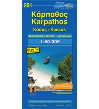 Hiking Maps Aegean Islands Road Hiking Map 201, Kárpathos, Kássos 1:60.000 Road Editions