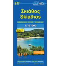 Hiking Maps Aegean Islands Road Hiking Map 217, Skiáthos 1:15.000 Road Editions