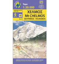 Hiking Maps Peloponnese Anavasi Topo 30 Map 8.2, Mt. Chelmós, Vouraikós 1:30.000 Anavasi