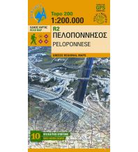 Straßenkarten Griechenland Anavasi R2 Topo 200 Map Peloponnese/Peloponnes 1:200.000 Anavasi