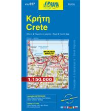 Straßenkarten Orama Regionalkarte 057 - Crete Kreta 1:135.000  mit Stadtplänen Heraklion, Chania, Rethymno Orama Editions