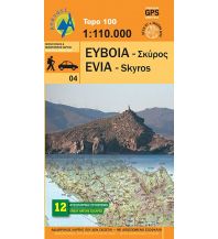 Straßenkarten Griechenland Anavasi Topo Map 100.04, Evia/Euböa, Skýros 1:110.000 Anavasi
