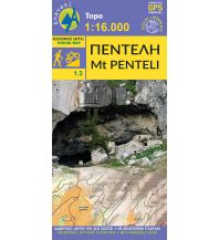 Hiking Maps Greece Mainland Anavasi Topo Map 1.21/1.22, Northern Imittos 1:10.000 Anavasi