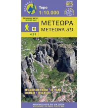 Hiking Maps Greece Mainland Anavasi Topo 10 Map 4.21, Metéora 3D, 1:10.000 Anavasi