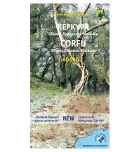 Hiking Maps Ionian Islands Anavasi Topo Island Map 9.4, Corfu/Korfu 1:40.000 Anavasi