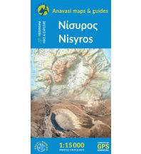 Hiking Maps Aegean Islands Anavasi Topo Island Map 10.34, Nísyros 1:15.000 Anavasi