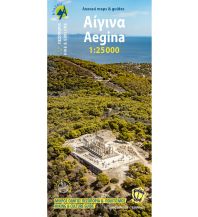 Hiking Maps Aegean Islands Anavasi Topo Island Map 10.00, Aígina/Ägina 1:25.000 Anavasi