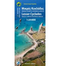 Inselkarten Ägäis Anavasi Topo Island Map 10.36, Lesser Cyclades/Kleine Kykladen 1:25.000 Anavasi