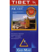 Straßenkarten Gizi Map Tibet , Regionale Straßenkarte China Blatt 5, 1:2.000.000 Gizi Map