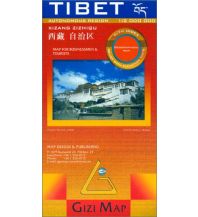 Straßenkarten Gizi Map Tibet , Regionalkarte China physisch Blatt 5, 1:2.000.000   Gizi Map