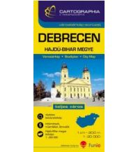 Stadtpläne Cartographia Stadtplan - Debrecen 1:20.000 Hajdú-Bihar megye 1:200.000 Cartographia Magyarország