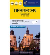 Road Maps Hungary Cartographia Stadtplan Debrecen 1:20.000, mit Hajdú-Bihar megye 1:200.000 Cartographia Magyarország