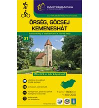Hiking Maps Hungary Cartographia Wanderkarte 21, Őrség, Göcsej, Kemeneshát 1:60.000 Cartographia Magyarország