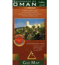 Road Maps Middle East Sultanat of Oman, Geographical Map Gizi Map