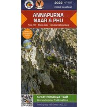 Wanderkarten Himalaya Himalayan Map House Trekking Map NP107, Annapurna, Naar & Phu 125.000 Himalayan MapHouse