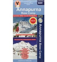 Wanderkarten Himalaya Himalayan Map House Trekking Map 500 Nepal - NA-501 - Annapurna Base Camp 1:50.000 Himalayan MapHouse