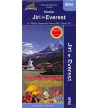 Hiking Maps Himalaya Nepa Trekking 500 Map NE508, Jiri to Everest Base Camp 1:100.000 Himalayan MapHouse