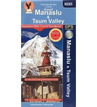 Wanderkarten Himalaya Trekking Map NS505, Around Manaslu & Tsum Valley 1:125.000 Himalayan MapHouse