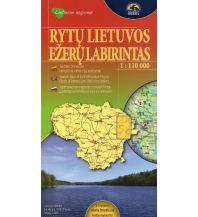 Road Maps Baltic states Briedis Straßenkarte Litauen - Utena - Visaginas - Region (Seengebiet Nordostlitauen 1:130.000 Briedis