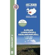 Wanderkarten Island Sérkort 3, Kjölur, Langjökull, Kerlingarfjöll 1:100.000/1:50.000 Mal og menning